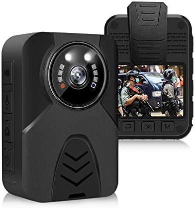 Jiesuda V9 2K Kamera karoserije Kamera za tijelo 64GB memorija 1440p HD video rezolucija 2 inča Policijska kamera lagana i prenosiva jasna noćna vizija za kućnu provedbu zakona na otvorenom
