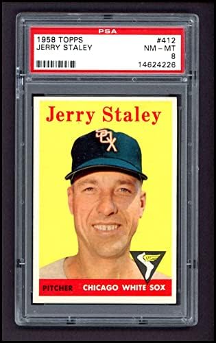 1958 TOPPS 412 Jerry STALEY CHICAGO White Sox PSA PSA 8.00 White Sox