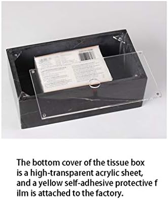 Držač kutije za tkivo tkiva tkiva tkiva tkiva tkiva Poklopac mermerna pravokutna elegantna, kocka za trpezariju, spavaću sobu, dekoracija komoda / 1583
