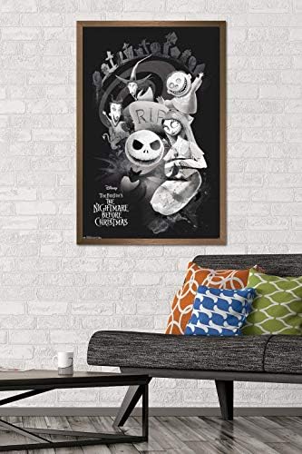 Trendovi međunarodne Disney Tima Burtona noćna mora prije Božića-Rip zidni Poster, 22.375 x 34, Bronzana uokvirena verzija