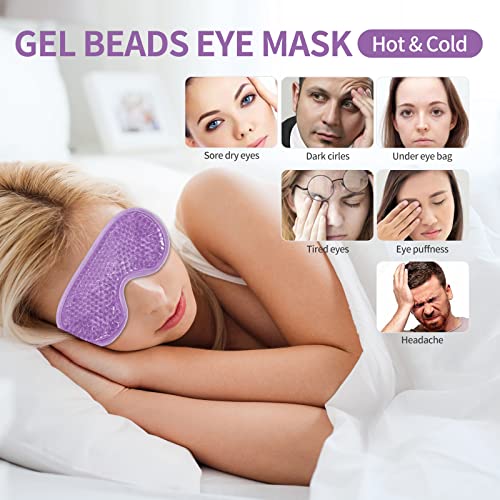 2kom Gel maska za oči za višekratnu upotrebu vruća hladna terapija Gel maska za oči za natečenost /tamne krugove/torbe