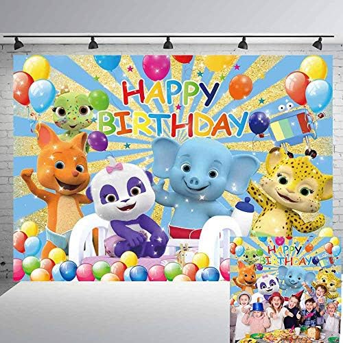 Obveza za reč PARTY 1. rođendanska zabava Banner Cartoon Predivan životinja Fotografija Pozadina Prvi rođendan