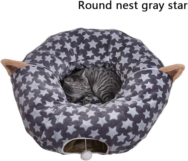 Narcnton Modeble New Favorite u mački PET svijetu, siva Sklopivi tunel za mačju tunel, otporna na tunel