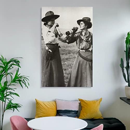 Cowgirls žene piju Photo Print Poster Vintage Western Wall Decor Bar dame Liquor Wild West Gi Canvas Art