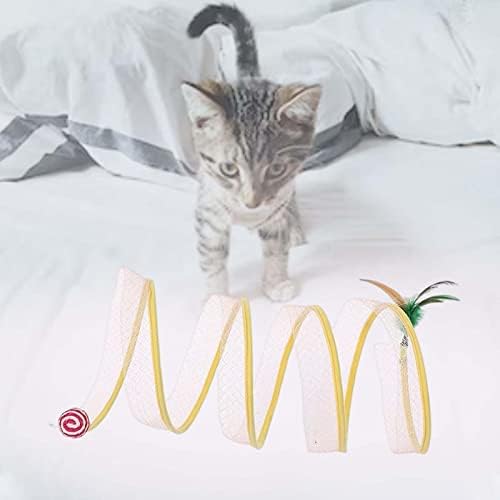 Gralara Cat tunelska cijev sklopiva interaktivna igračka za kućne ljubimce šator za kućne ljubimce, Sisal ravno