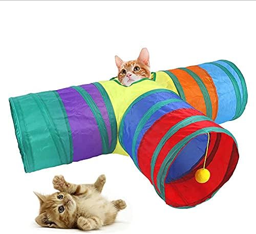 Mačji tunel za unutrašnje mačke Interaktivni-3 igraju igračka kugla za kuhanje kuglice s 1 igračke