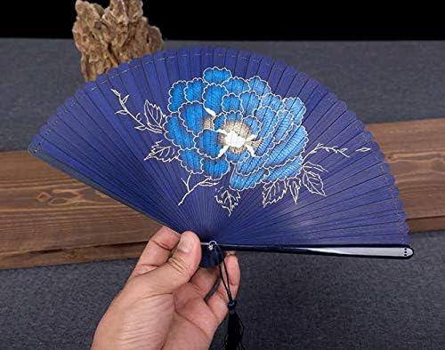 OGGO kineski ventilator, ručno oslikana boja, klasična bambusova svila sklopiva ventilator za ruke