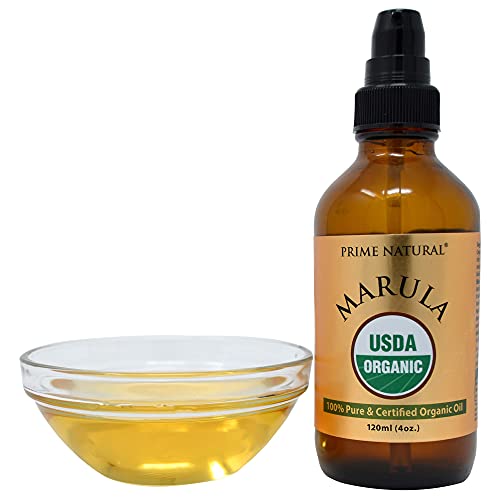Organsko Tamanu ulje [4oz] & organsko Marula ulje [4oz] Bundle - USDA certifikat - hladno prešano, djevičansko, nerafinirano, vegansko za njegu lica, kose i kože-prirodna hidratantna krema