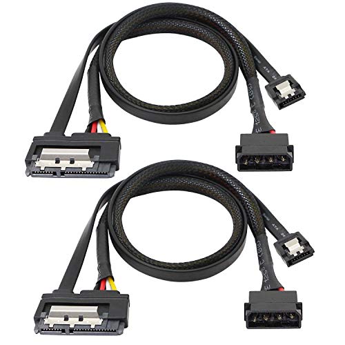 SATA 6g kabl za prenos podataka, SATA Power 2-u-1 Produžni kabl, LP4 IDE 4 pin za SATA 15p ženski