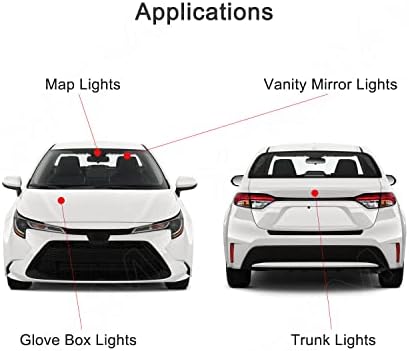 Xpismii 8 komad 6000k Bijela unutrašnjost LED Light Kit paket kompatibilan sa Ford Mustang 2015 2017 2018 2019 2020 2021, sa plasman dijagram i instalirajte alat