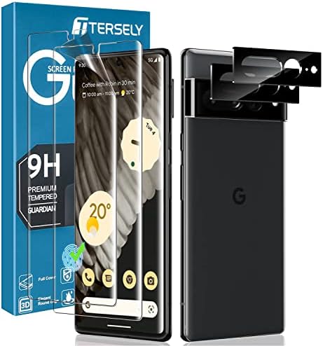 T Tersely [2+2 Zaštita ekrana za Google Pixel 7 Pro sa zaštitom sočiva kamere, podržava otključavanje otiskom prsta Full Cover HYDROGEL Aqua Zaštita ekrana zakrivljena za Google Pixel 7 Pro