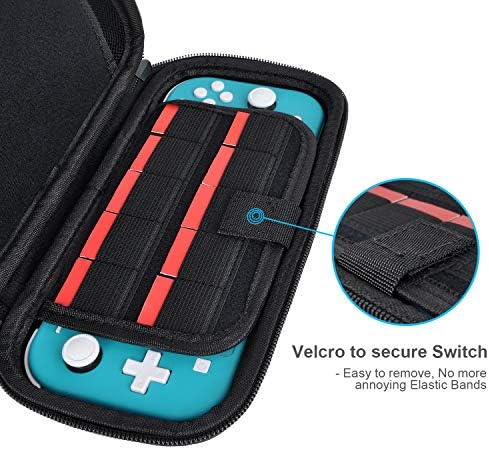 Daydayup switch Case kompatibilan sa Nintendo Switch Lite sa 2 paketa zaštitnika ekrana & amp; 6 kom držačem
