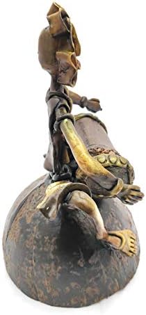 Indijska rukotvorina Metalik Mrdanga Bubanj Svirajući MAN Tradicionalna figurica za kućni dekor