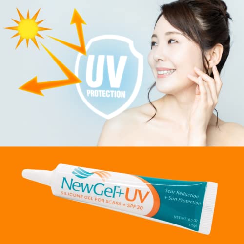Newgel + UV Advanced Silikonski gel za tretman za stare i nove ožiljke sa mineralnom kremom za sunčanje SPF30, idealan je za plame na licu izložene Sun. 15g