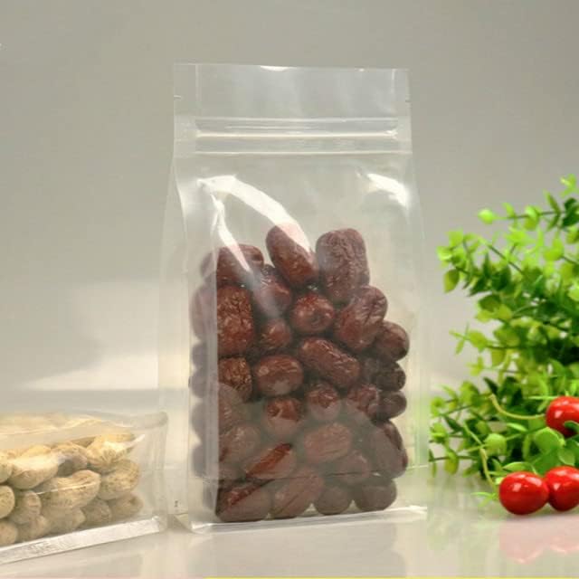 100kom prozirna osmougaona samozatvorena vrećica za orgulje sa zatvaračem za hranu plastična vrećica za pakovanje sušenog čaja i vrećica za sušeno voće