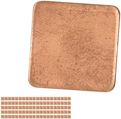 Zunate 100pcs Copper Pad Shim Thermal Kit, 15mm GPU CPU Heatsink Thermal Burr free Copper Pad za hlađenje