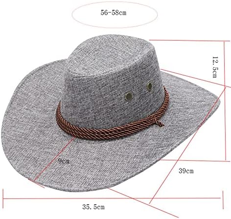 Puno ležerno ležerno ležersko ljeto Zapadni modni kaubojski šešir široki rub Putovanja modna kapa za