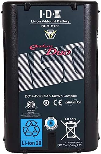 IDX Duo-C150 14.4V 143Wh litijum-jonske baterije visokog opterećenja V-montira sa D-Tap & USB priključkom