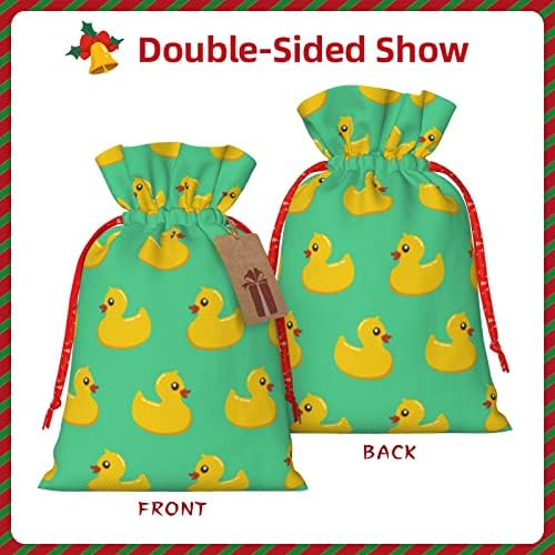Direkcije Božićne torbe za poklone zabavno-novitet-gume-ducky predstavlja vezu za pakiranje Xmas poklon zamotavanje vreća
