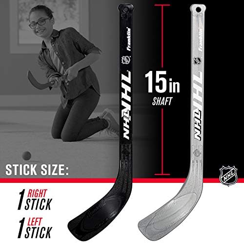 Franklin Sports NHL Omladinski Mini hokejaški cilj + set štapića-Dječiji hokejaški gol za koljena,