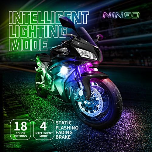 Nineo 8 kom motocikl RGB LED traka i H4 LED žarulje 12000LM 60W