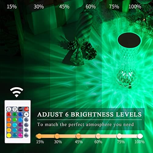 Newrgy Crystal Tabela Lamp, 16 RGB boja mijenja kristalno svjetlo sa 6 podešavanje svjetline