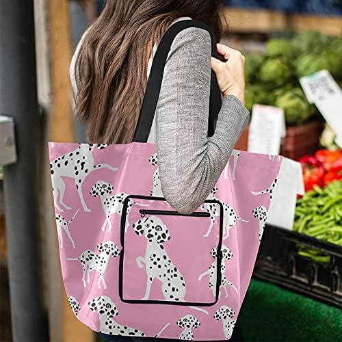 Sinestour Dalmatinske torbe za višekratnu upotrebu za pse sklopiva torba za kupovinu za teške uslove rada za žene sa torbicom Eco Friendly periva za kuhinjski Supermarket
