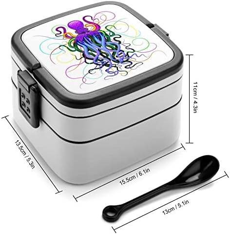 Elegantna elegantna elegantna hobotnica dvostruki sloj Bento kutija za ručak kutije za obrok