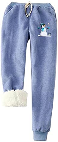 Ženski trenerci Snowman Print Cinch donji saloni Baggy Pamučne hlače JOGGERS High Squik Jesen atletski pantalone