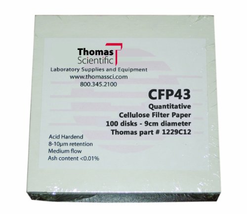 Thomas CFP43-055 celulozni kvantitativni filter papir, prečnika 5,5 cm, 15-17 mikrona, srednjeg protoka, Cfp43