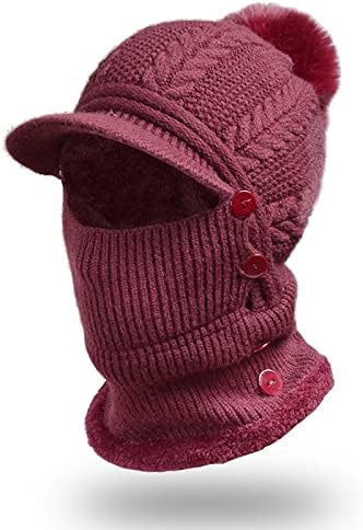 Zimske žene pletene pulover Sportski fan beapies toplina zaštita uha vunene džemper šešir ženske vune