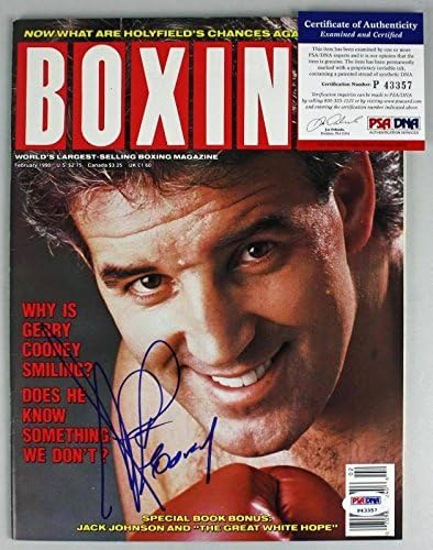 Gerry Cooney potpisan 1990 Boxing Illustrated Magazine PSA/DNK P43357 - autogramom Boxing časopisi