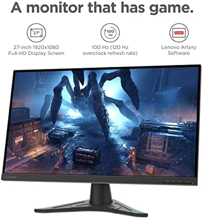 Lenovo g27e-20-2022 - Monitor za igre-27 inča FHD - 100 Hz-AMD FreeSync Premium-certificirano plavo svjetlo-stalak