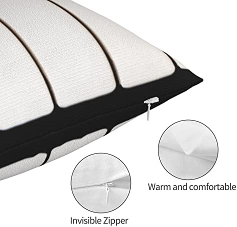 Jastuk za krevet Zaštićeni sa zatvaračem 3D-klavir-tastatura Mekani jastučni jastučni poklopac 20x30 inča
