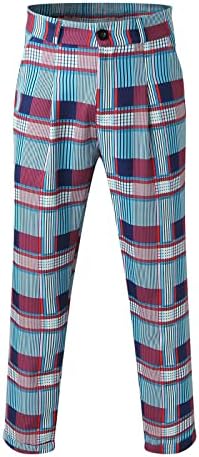 FR pantalone za muškarce muške proljetne kotrljane pantalone plairane s gumbom srednje struka Multi džepovi casual obrezirane hlače dugače