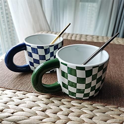 Injue krilica kafe keramička šolja nepravilna ručna prskalica uzorak Velika ušna čaša šalica za kavu Jednostavno cvijeće čaj za čaj mlijeko 210ml za kafu, čaj, sok, kakao