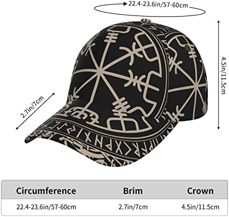 Muška Ženska bejzbol kapa Tata šešir sportska kapa, za Crni Keltski Vikinški dizajn magični runski