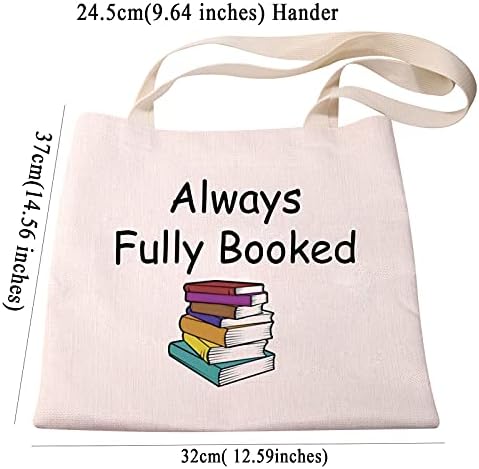 PXIDY UVIJEK UKUPNO REZERVIRATI CANVAS TOTE TAG BOOK LOver poklon BookWorm School School Bag Rezervirajte
