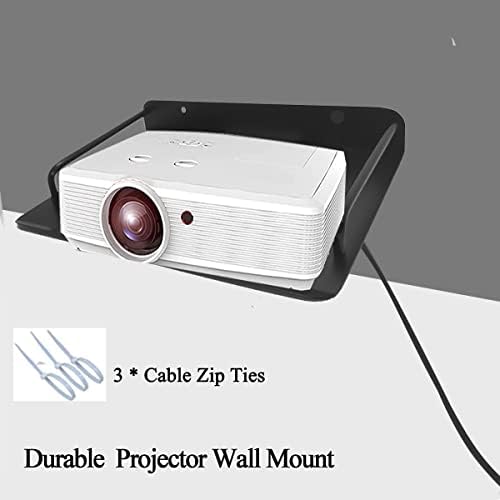 Mala zidna polica, plivajući polica Dizajn disipacije za disipaciju mini projektor zidni nosač za zid za zid 90 ° Sklopivi 8.8Lbs opterećenje koje se koristi za projektor, usmjerivač, umjetničke djela, medijske kutije, igrice