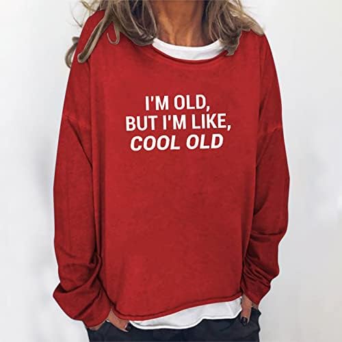 Žene smiješnoj dukseri sa rekavšima da sam hladno, ali ja sam poput cool star, humor tekst ispisa s dugih rukava pulover bluza