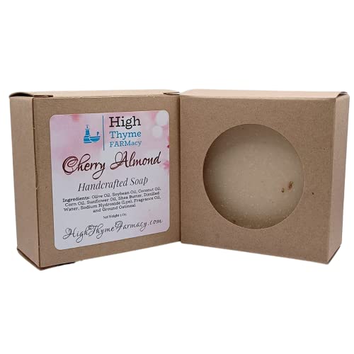 High Thyme FARMacy Cherry bademov sapun-5 unca Bar ručno rađenog pečenog badema & mirisni sapun od