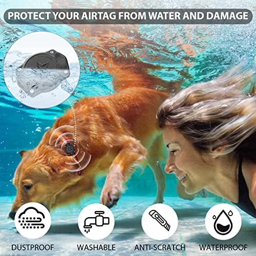 AirTag držač ovratnika za pse[1 pakovanje] - vodootporna AirTag futrola za ovratnike za pse & Cat-čvrsti nosač