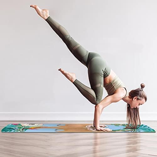Sve namjene Yoga Mat Vježba & Vježba Mat za jogu, zdravo ljeto crtani okean plaža