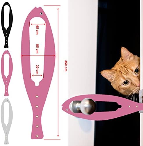 Studyset 2pcs Držač za vrata za mačje vrata Podesiva širine Jednostavna instalacija Fleksibilna čestica za CAT vrata Pink X 2