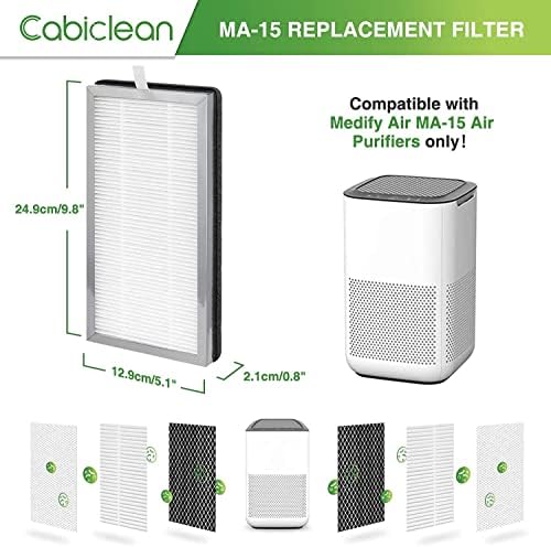 4 spakiranje za zamjenu MA-15, 3-u-1 Pre-Fiter, istinski H13 HEPA filter i aktivirani karbonski filter