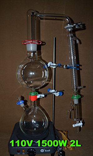 Set esencijalnog seta za ulje, komplet za destilaciju esencijalnog ulja, 110V, Graham kondenzator