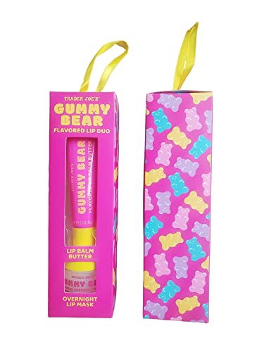 Trader Joe's Gummy Med Bear aromatizirani duo za usne: Balzam za usne Maslac & Noćni maski za usne - dva