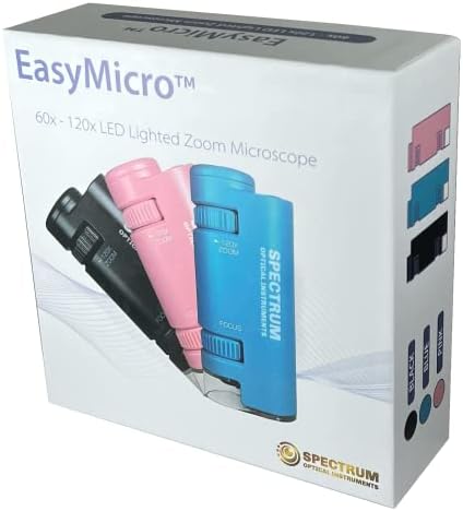 Easymicro 60x-120x LED osvijetljeni Zoom mikroskop - 2x bonus kriške uzorka i zaštitna torba