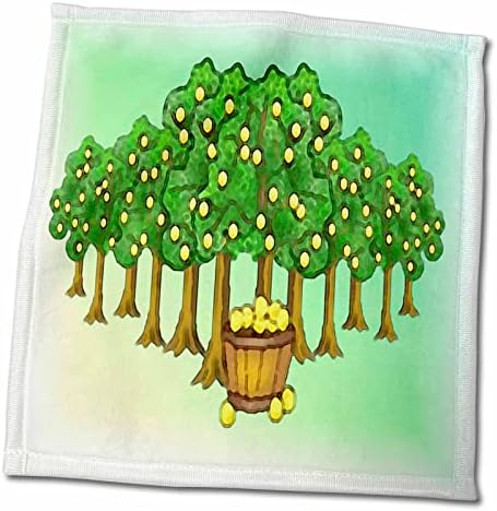 3Droza Florene Décor II - Mnogo zelena stabla sa košarom voća - ručnici
