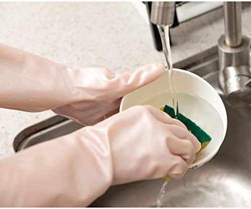 CureGuard 3 para PVC rukavice za čišćenje posuđa za višekratnu upotrebu kuhinjske rukavice sa pamučnom